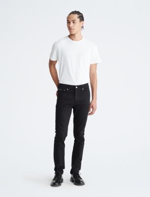 Buy Calvin Klein Jeans Men Black Solid High Neck Pure Cotton T