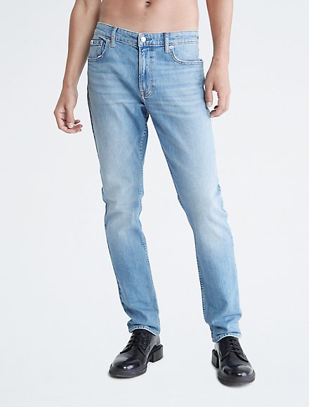 Save 6% Mens Clothing Jeans Slim jeans Calvin Klein Denim Jeans Slim Mid Wash Jeans in Blue for Men 