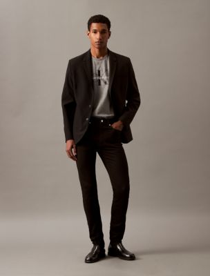 Skinny Fit Stretch Jeans, Classic Black