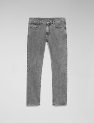 Calvin Klein Slim Straight Faded Grey Jeans in Gray for Men