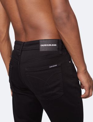 calvin klein slim straight black jeans