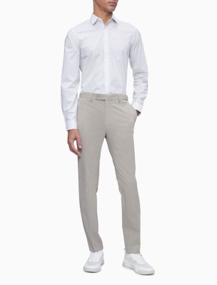 calvin klein white linen pants