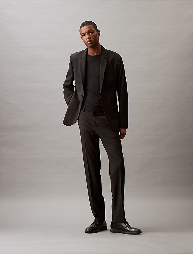 Calvin Klein Men's Slim Fit Dress Pant, Black, 30W x 30L at