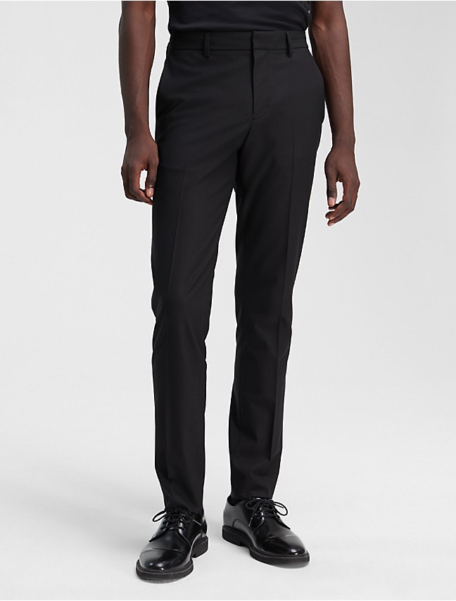 Calvin Klein Mens Velvet Slim Fit Pants Black 32/32 at