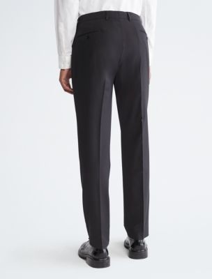 Black Slim Fit Pants for Men by