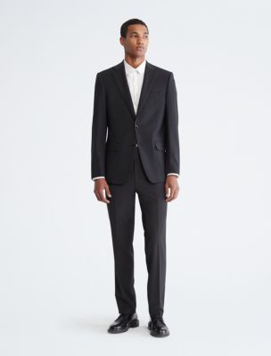 Calvin Klein Slack Mens 33x30 Black Slim Fit Dress Pants 