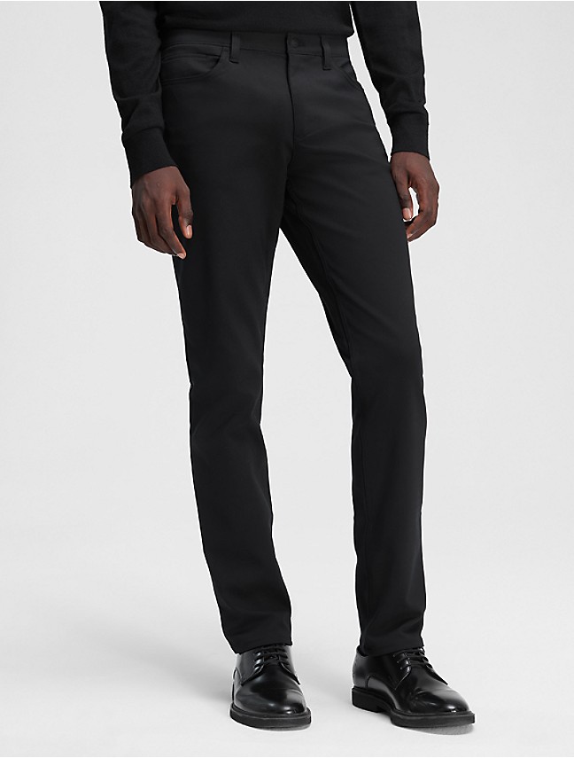 Calvin Klein Jinny Pants Mens 33 x 30 Black Business Dress Stretch Waist  Pockets 