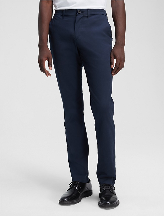 Navy Stretch Wool Drawstring Trouser - Custom Fit Tailored Clothing
