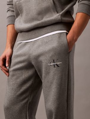 Monogram Logo Fleece Joggers, Medium Grey Heather #2