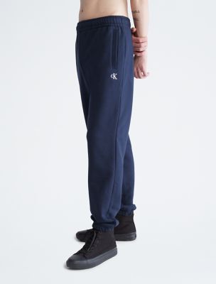 mens navy fleece joggers