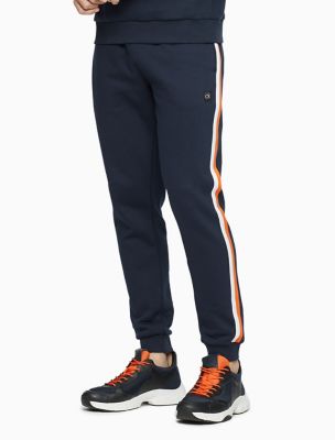 calvin klein jeans joggers with logo stripe