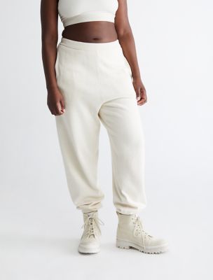 Fine Knit Joggers - Beige marle - Ladies