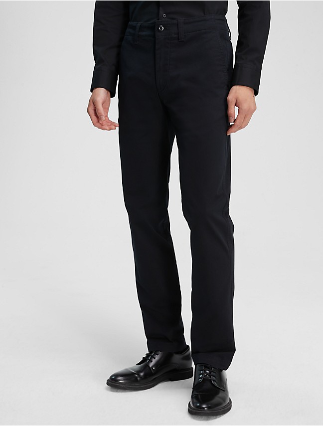 Men's Black Twill Slim Fit Suit Pants