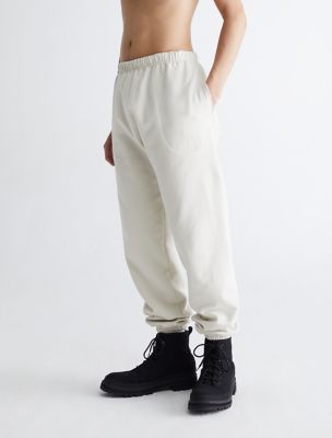 Calvin klein white sweatpants best sale