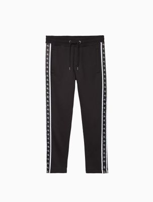 calvin klein black monogram logo lounge pants