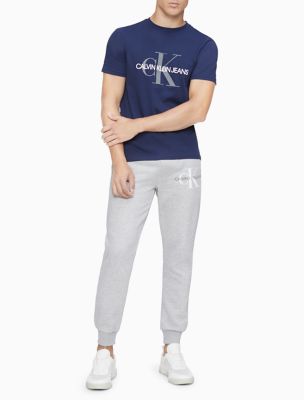 calvin klein grey monogram joggers