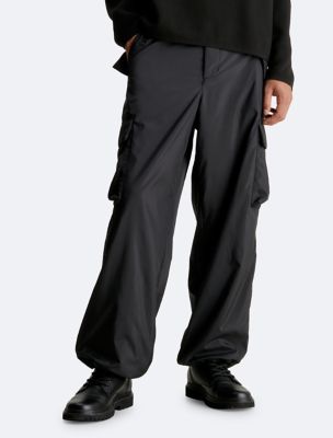 Black Baggy cotton-twill cargo trousers, Represent