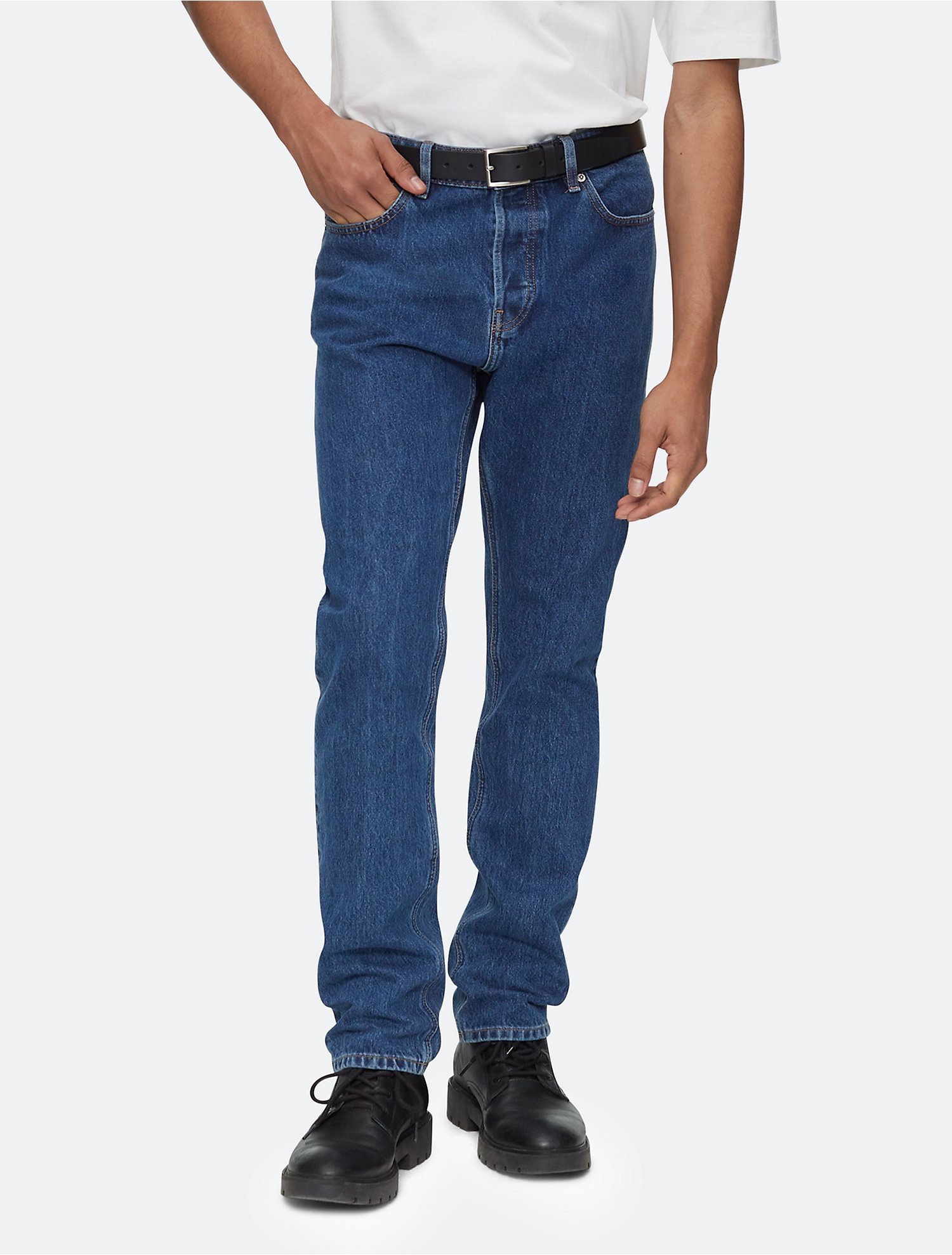 Voorafgaan Moeras herberg Slim Straight Fit Gravel Stone Indigo Jeans | Calvin Klein® USA