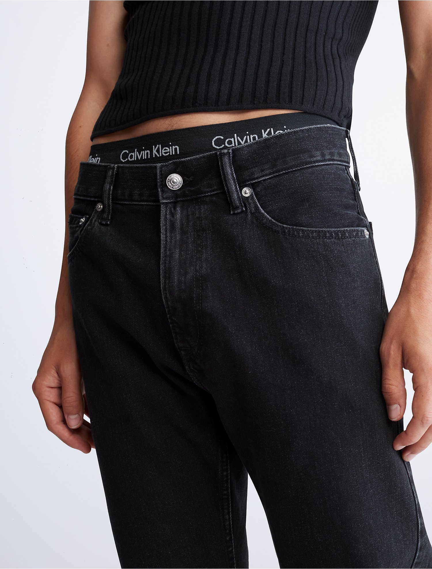 op tijd salade passend Slim Straight Fit Black Jeans | Calvin Klein