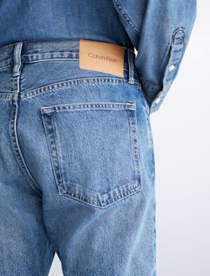 Calvin Klein Men's Slim Straight Fit Jeans - Blue - 42W x 29L