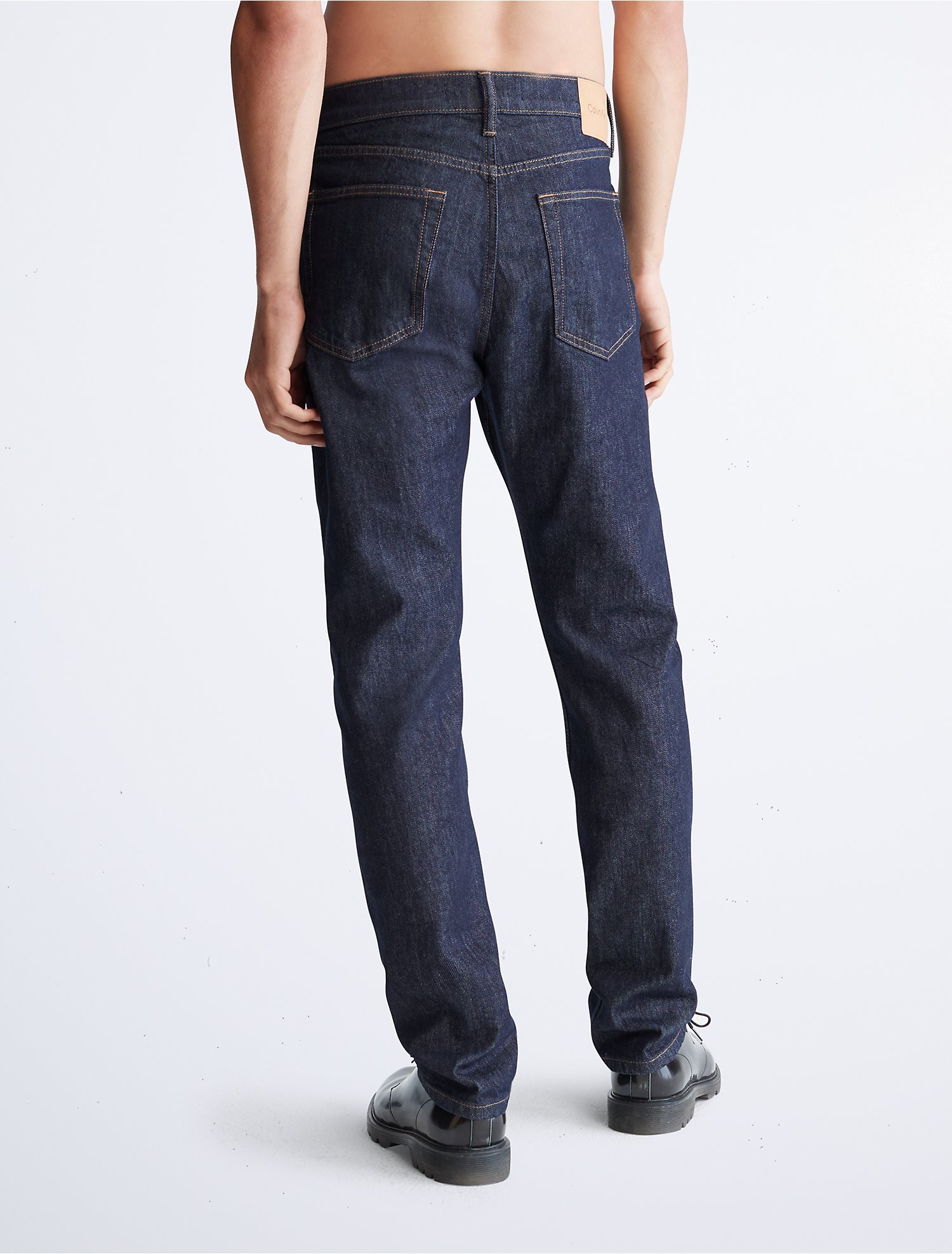Beeldhouwwerk keuken wenkbrauw Slim Straight Fit Blue Rinse Jeans | Calvin Klein
