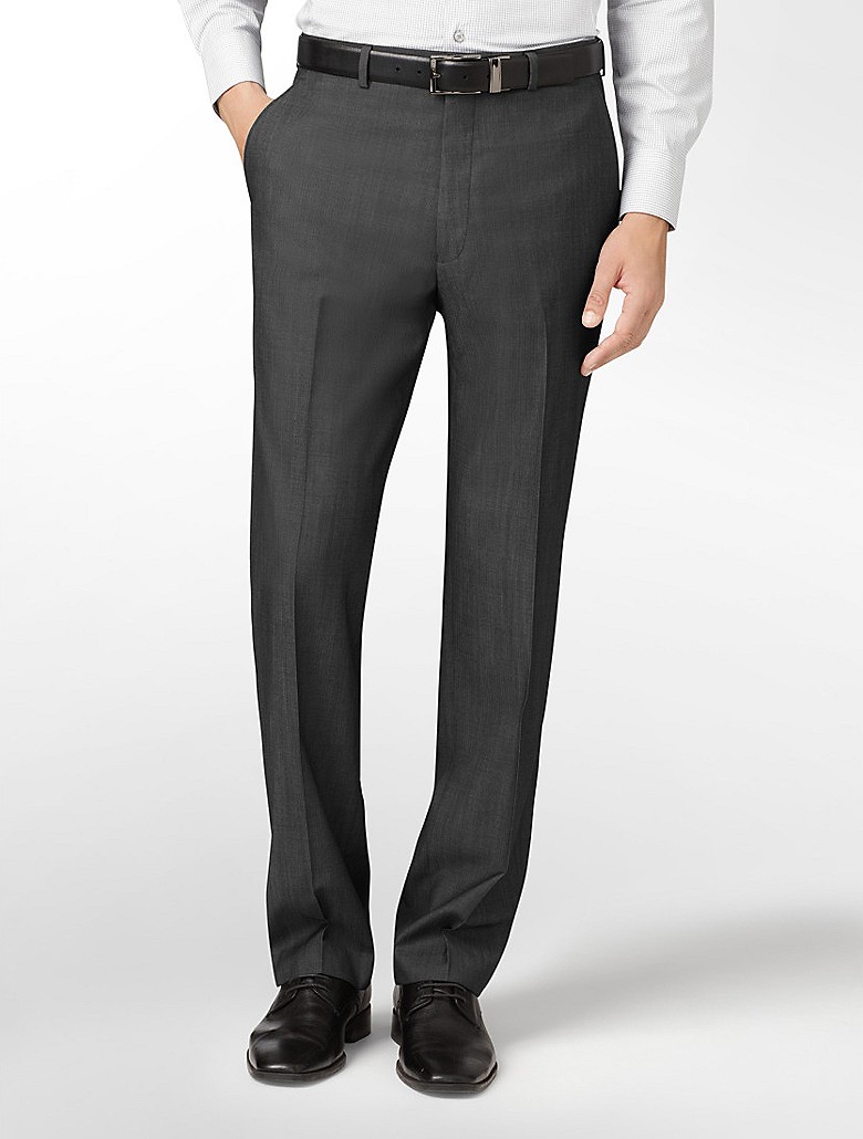 calvin klein mens body slim fit herringbone suit pants | eBay