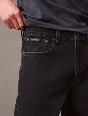 Calvin klein black straight leg jeans 2025