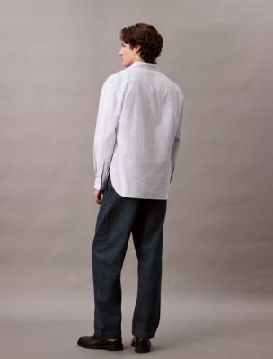 Linen Cotton Denim Pull-On Pants | Calvin Klein® USA
