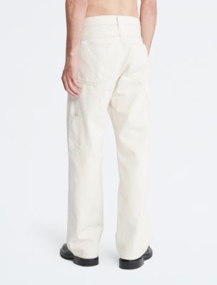 Wide Leg Carpenter Jeans, Natural Raw Rinse