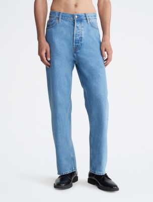 Twisted Seam Fit Jeans, Coastal Blue