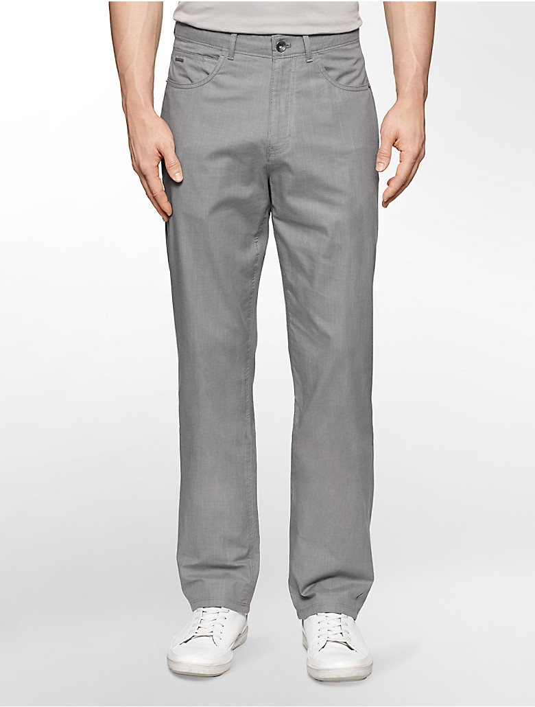 calvin klein mens straight fit 5-pocket twill pants | eBay