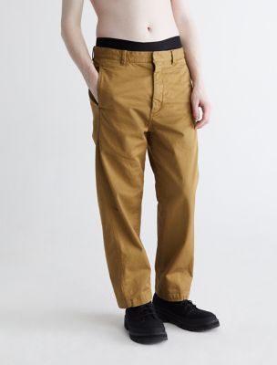 Bison Herringbone Pant Regular Fit Olive