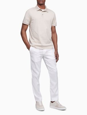 modern stretch slim fit linen blend chino pants
