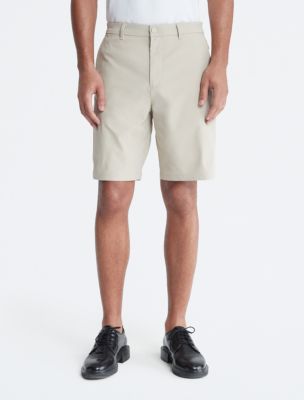 Calvin Klein garment dye belted chino shorts in vapour grey