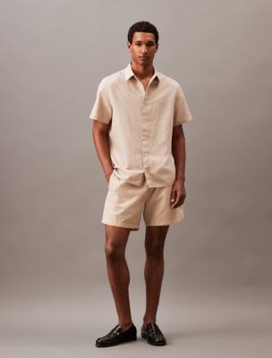 Linen Blend Pull On Shorts