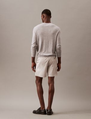 Brushed Cotton Pull-On Shorts, Drizzle