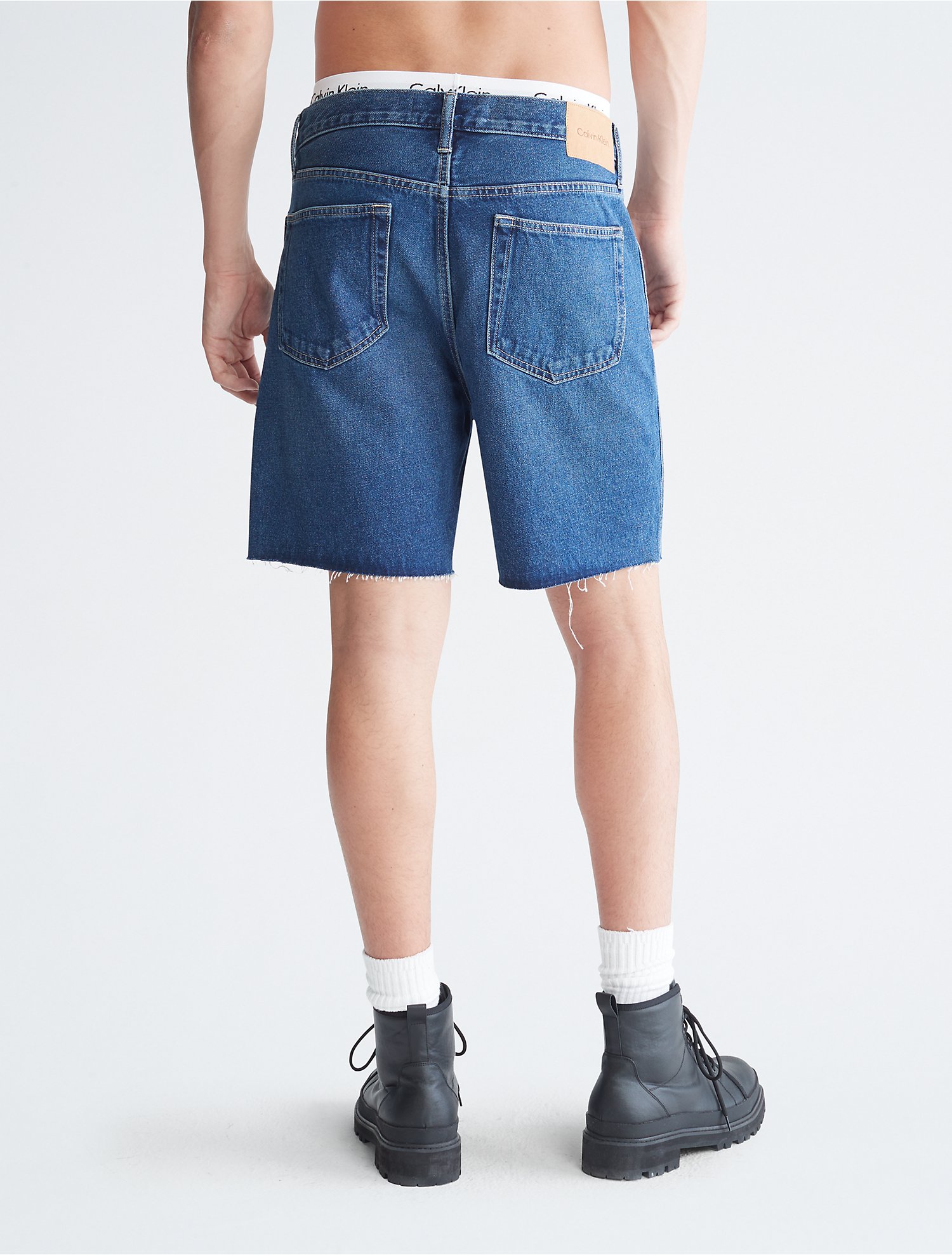 Classic Fit Indigo Cut-Off Denim Shorts | Calvin Klein