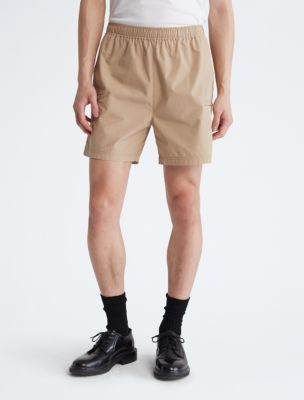 Khakis Poplin Cotton Pull On Shorts Calvin Klein