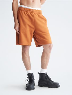 Archive Logo Fleece Shorts, Caramel Brown