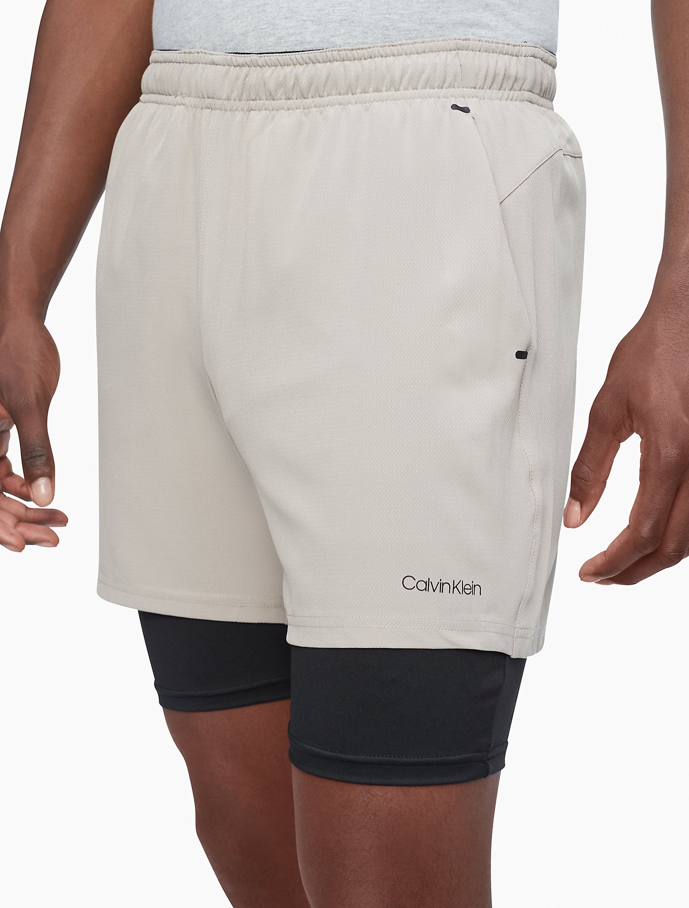 Two-In-One Solid Tech Shorts