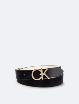 Women's K/MONOGRAM ALL-OVER PRINT REVERSIBLE BELT by KARL LAGERFELD