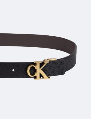 Retro Monogram Logo Plaque Reversible Belt Calvin Klein USA