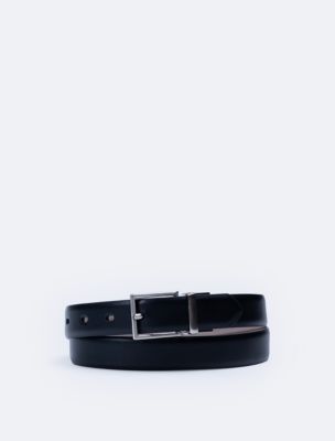 Solid Reversible Harness Buckle Belt, Taupe/Black