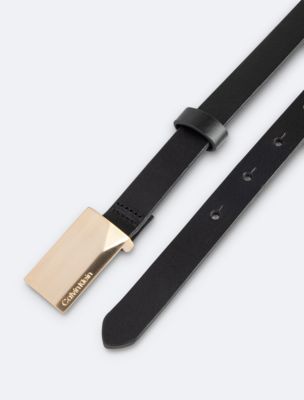 Calvin klein leather plaque belt online