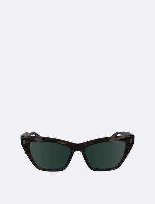 Acetate Butterfly Sunglasses, Havana Brown