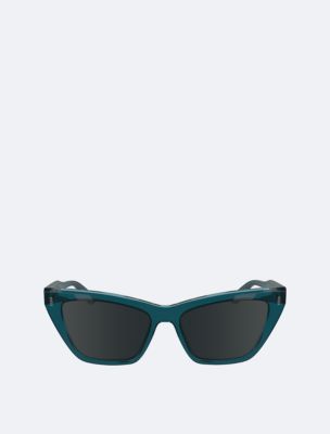 Acetate Butterfly Sunglasses, Petrol