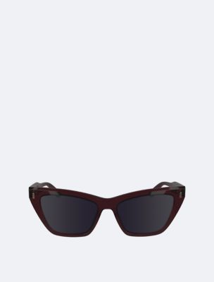 Acetate Butterfly Sunglasses, Burgundy