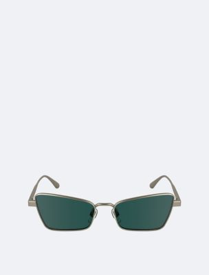 Stainless Steel Butterfly Sunglasses, Matte Gold