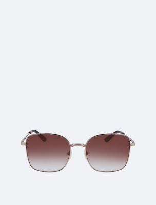 Anne Klein Rose Gold Sophisticated Butterfly Sunglasses