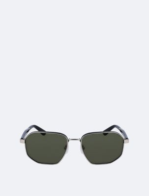 Metal Modified Rectangle Sunglasses | Calvin Klein